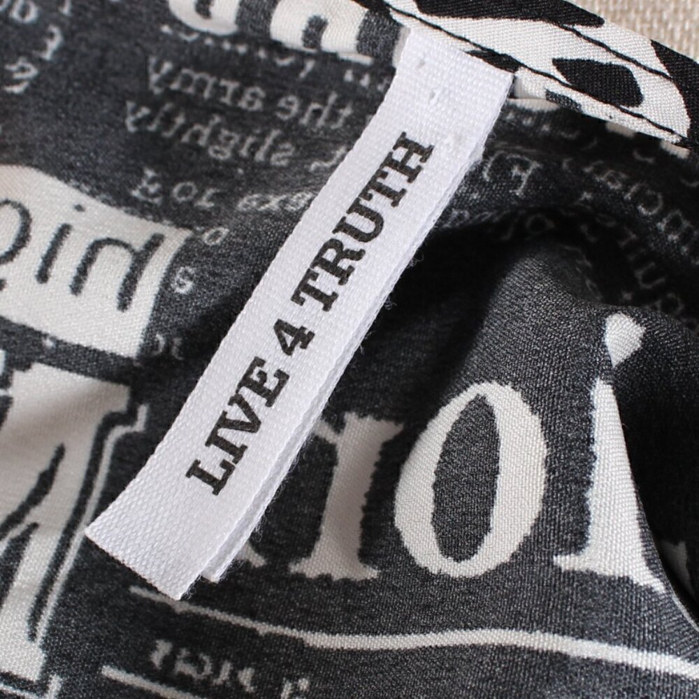 Live 4 Truth Black White Crop - Fashion News - Size Large - Picture 6 of 10